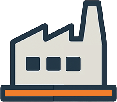 Factory illustration representing manufacturing