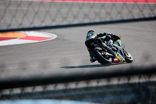 Motorcycle on a track