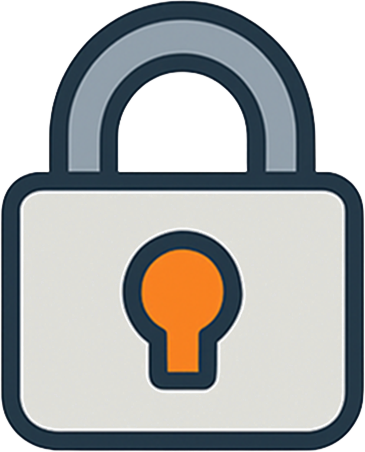 Security lock illustration representing privacy